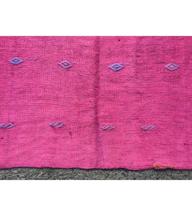 5x10 pink boho hemp runner, retro Turkish runner, 4'11 X 10'2 corridor rug