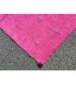 5x10 pink boho hemp runner, retro Turkish runner, 4'11 X 10'2 corridor rug