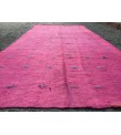 5x10 pink boho hemp runner, retro Turkish runner, 4'11 X 10'2 corridor rug