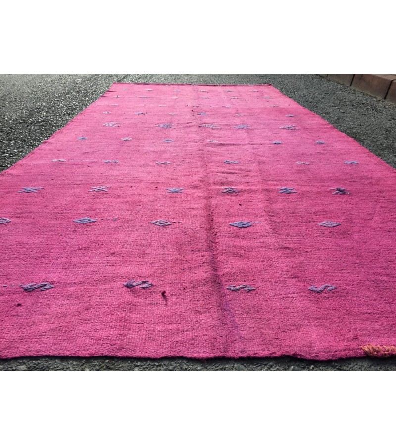 5x10 pink boho hemp runner, retro Turkish runner, 4'11 X 10'2 corridor rug