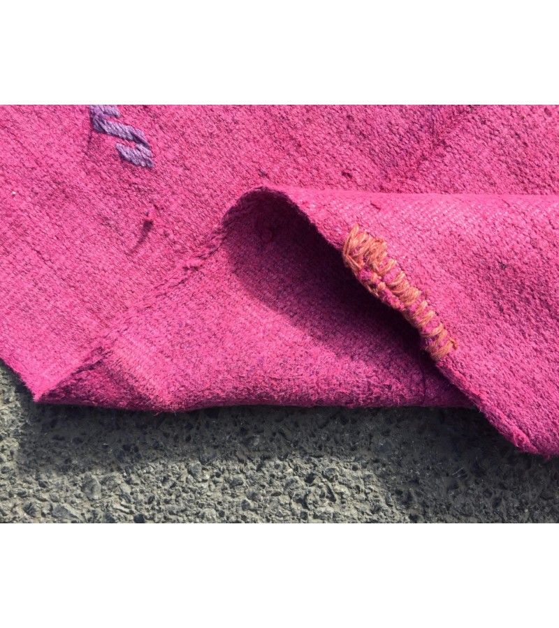 5x10 pink boho hemp runner, retro Turkish runner, 4'11 X 10'2 corridor rug