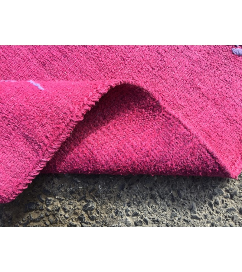 5x10 pink boho hemp runner, retro Turkish runner, 4'11 X 10'2 corridor rug