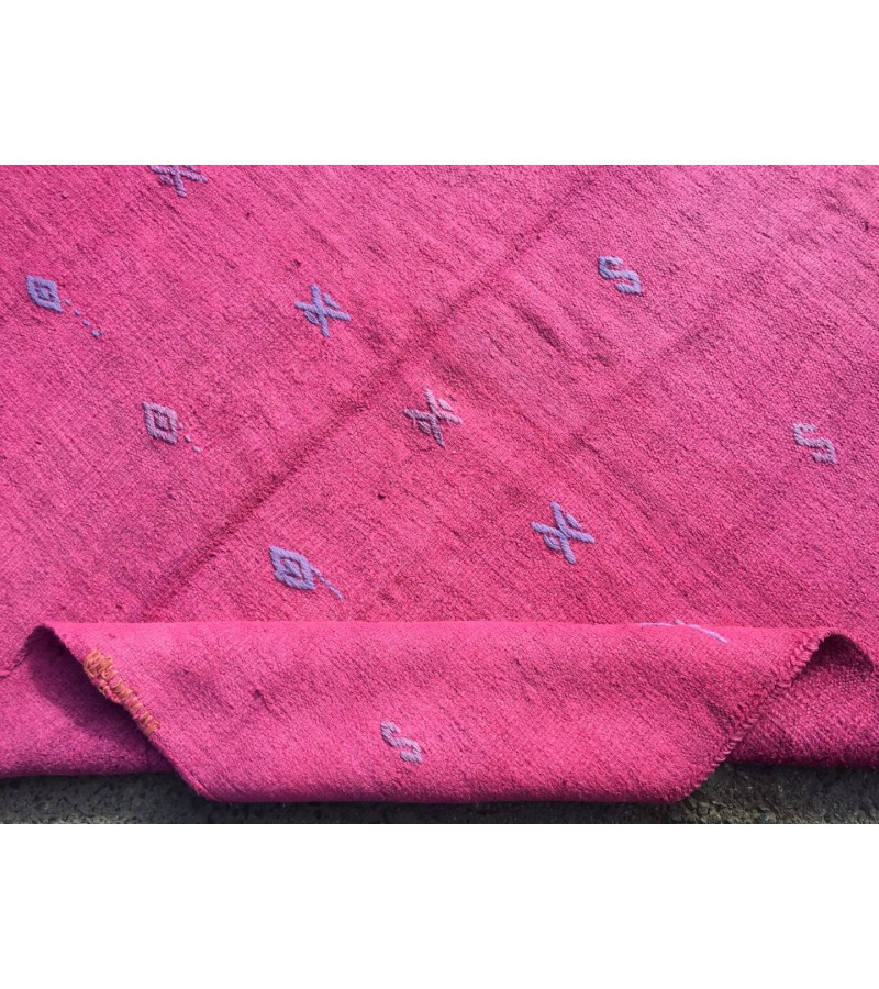 5x10 pink boho hemp runner, retro Turkish runner, 4'11 X 10'2 corridor rug