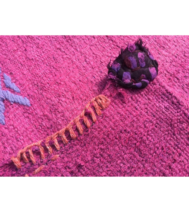 5x10 pink boho hemp runner, retro Turkish runner, 4'11 X 10'2 corridor rug