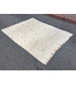 5x6 square ivory hemp, retro rug , bedroom rug, 5'2 X 6'4 Handmade rug