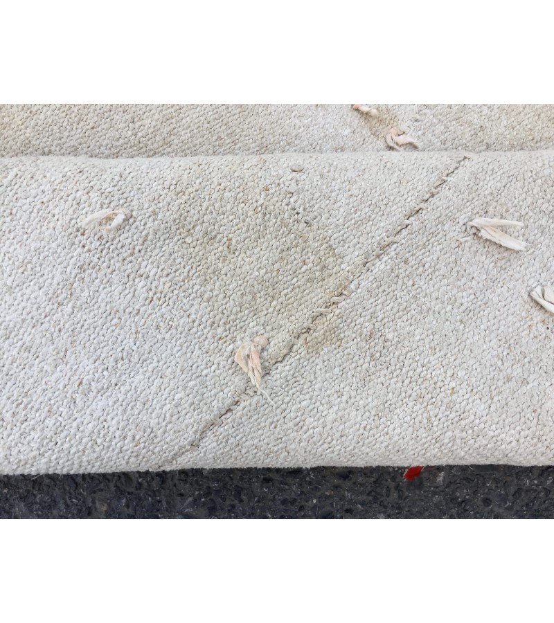 5x6 square ivory hemp, retro rug , bedroom rug, 5'2 X 6'4 Handmade rug