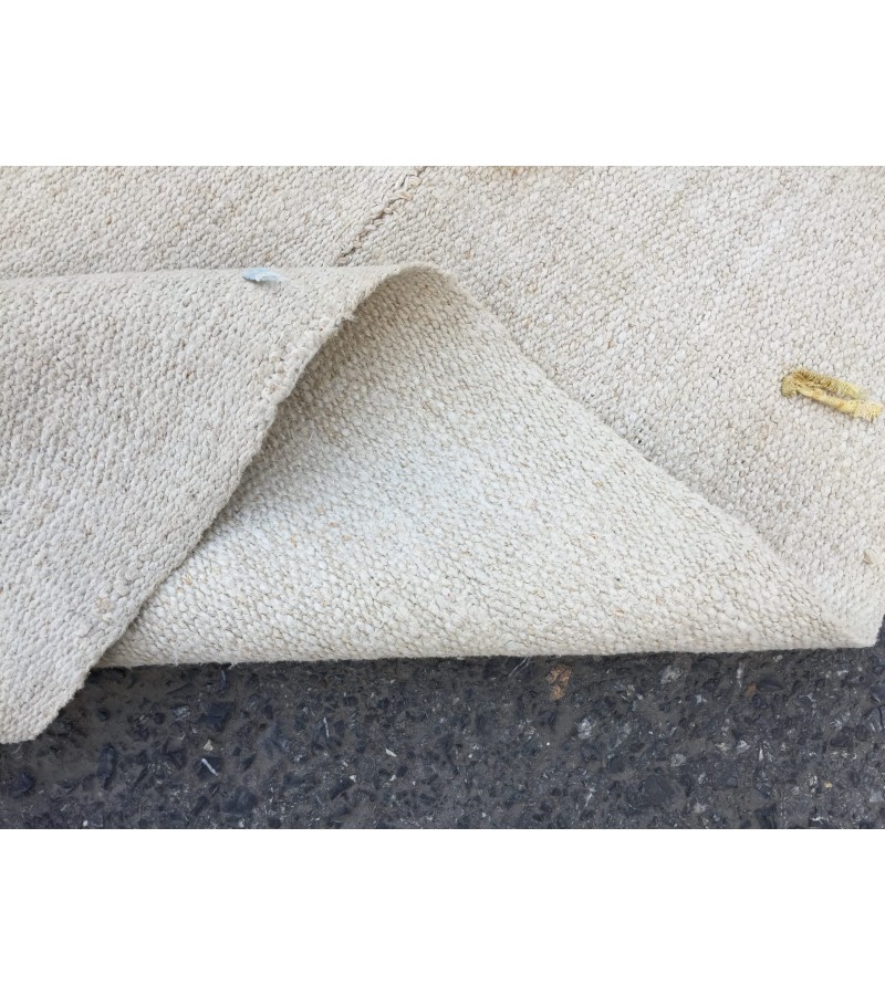 5x6 square ivory hemp, retro rug , bedroom rug, 5'2 X 6'4 Handmade rug