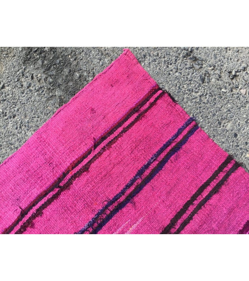 6x13 pink boho hemp , retro dining room rug, Pink Turkish Rug , 6'3 X 12'10 hemp Rug