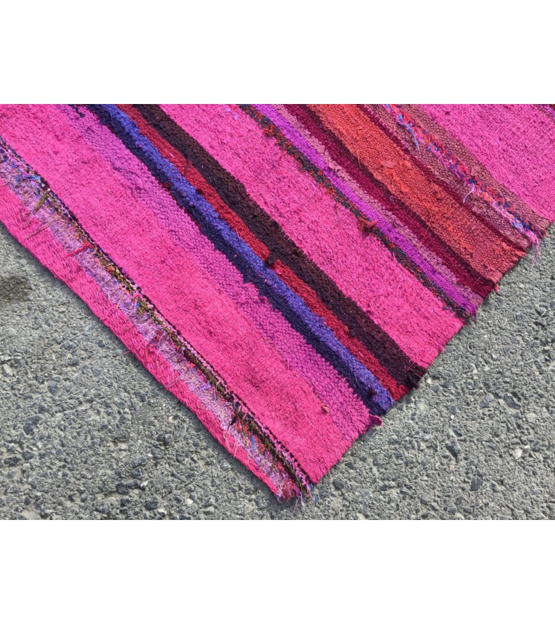 6x13 pink boho hemp , retro dining room rug, Pink Turkish Rug , 6'3 X 12'10 hemp Rug