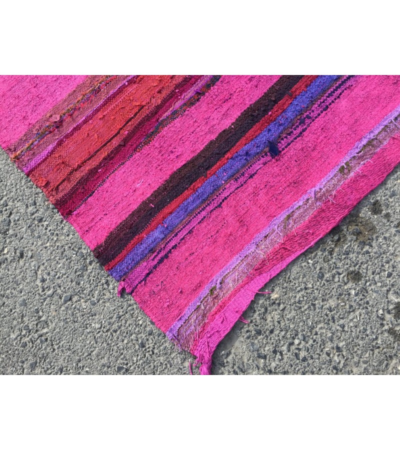 6x13 pink boho hemp , retro dining room rug, Pink Turkish Rug , 6'3 X 12'10 hemp Rug