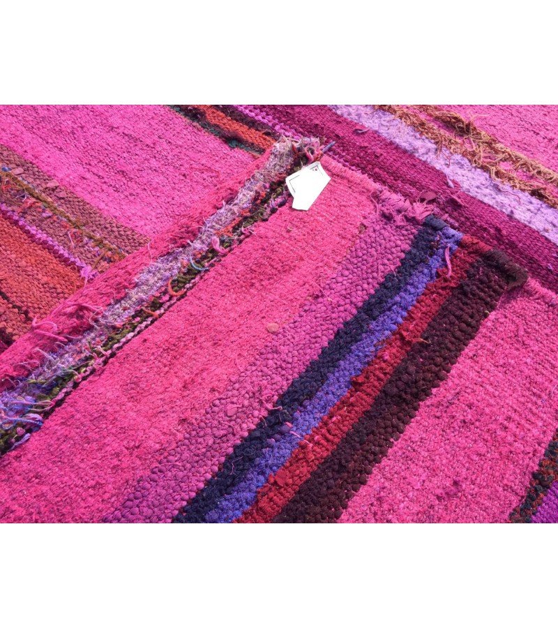 6x13 pink boho hemp , retro dining room rug, Pink Turkish Rug , 6'3 X 12'10 hemp Rug