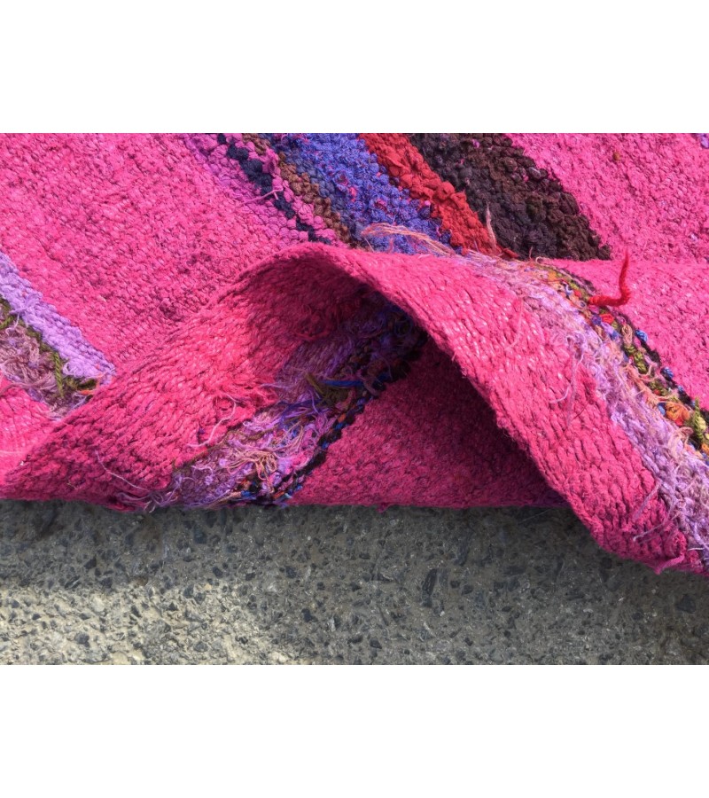 6x13 pink boho hemp , retro dining room rug, Pink Turkish Rug , 6'3 X 12'10 hemp Rug