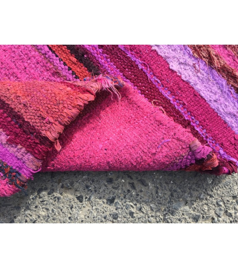 6x13 pink boho hemp , retro dining room rug, Pink Turkish Rug , 6'3 X 12'10 hemp Rug