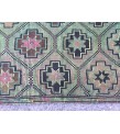 6x11 Jijim area rug, vintage Living room rug, retro green rug, 5'7 X 11'2 boho geometric rug
