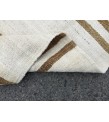 7x14 nomadic hemp rug, boho area rug, woven area rug, 6'6 X 13'11 white brown rug