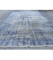 5x8 grey blue office rug, Turkish Vintage rug , distressed Rug , 5'2 X 8' Handmade Rug