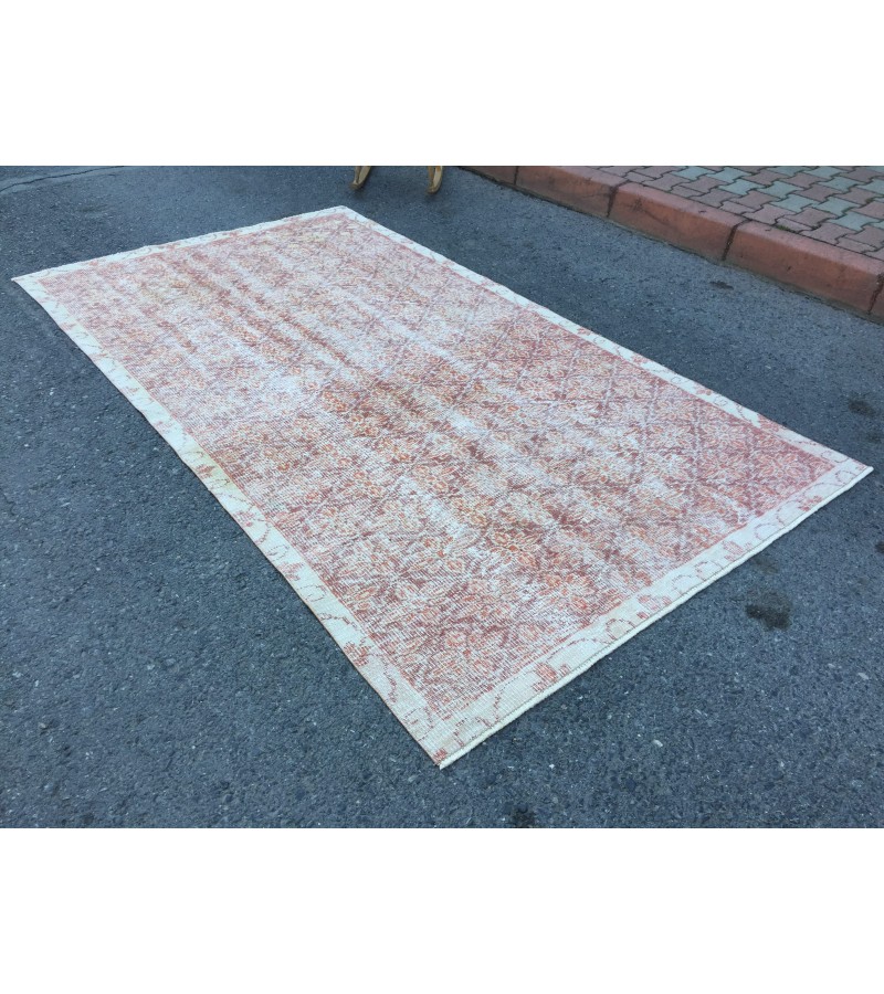 6x9 abstract office rug, wool rug , Distressed rug , 5'9 X 9' home decor rug , Kitchen rug