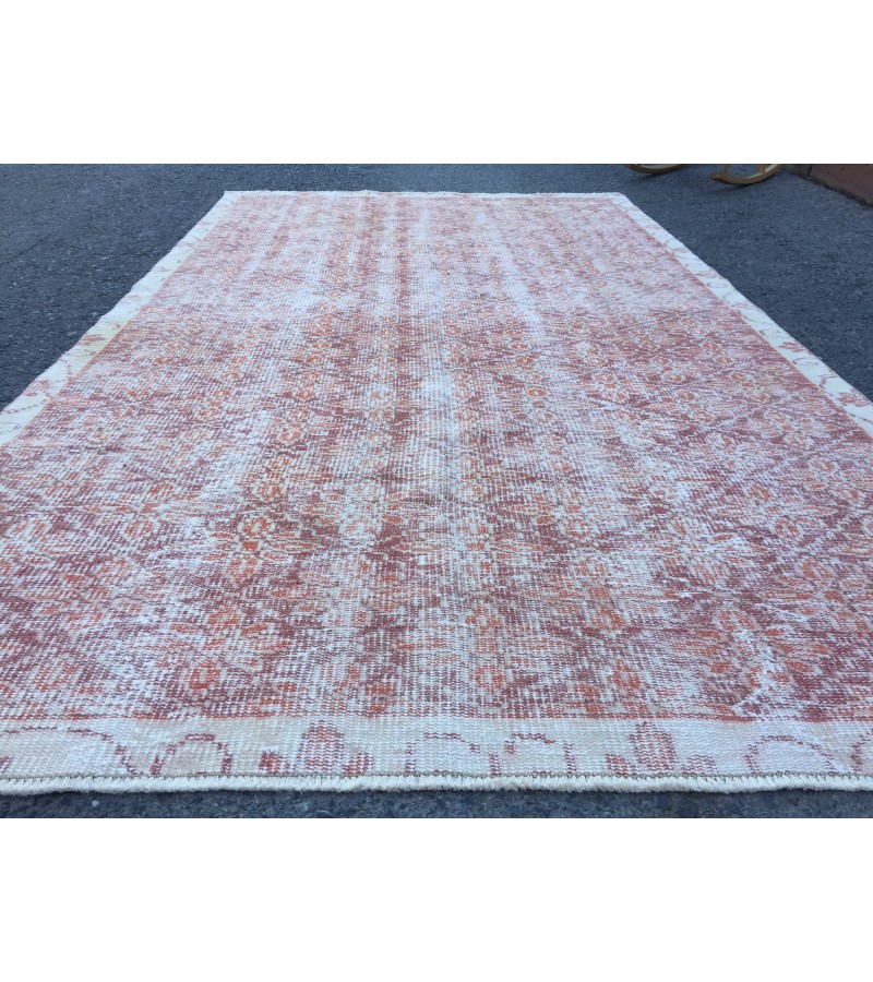 6x9 abstract office rug, wool rug , Distressed rug , 5'9 X 9' home decor rug , Kitchen rug