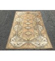 4x6 earthy colour geometric rug, kitchen rug, oriental rug, bedroom rug , 4' X 6'3 70s Handmade rug