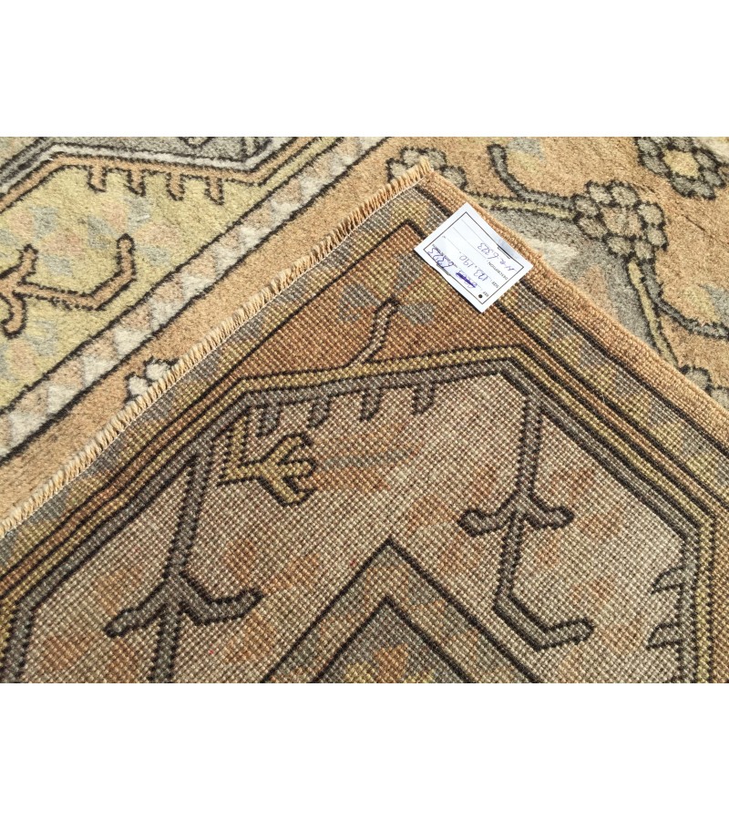 4x6 earthy colour geometric rug, kitchen rug, oriental rug, bedroom rug , 4' X 6'3 70s Handmade rug