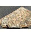 4x6 earthy colour geometric rug, kitchen rug, oriental rug, bedroom rug , 4' X 6'3 70s Handmade rug