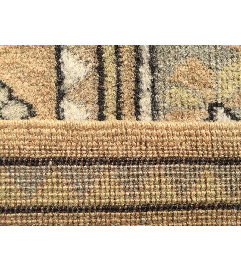 4x6 earthy colour geometric rug, kitchen rug, oriental rug, bedroom rug , 4' X 6'3 70s Handmade rug