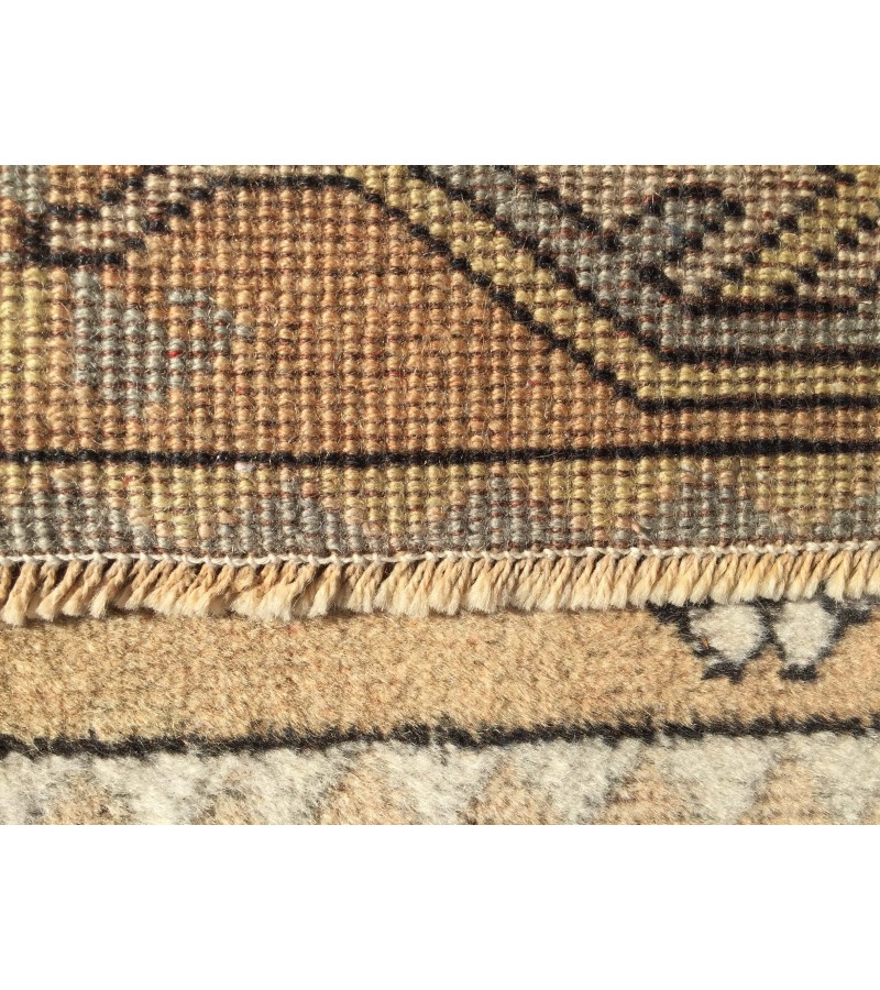4x6 earthy colour geometric rug, kitchen rug, oriental rug, bedroom rug , 4' X 6'3 70s Handmade rug