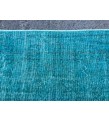 5x9 blue kitchen rug, Handmade Teal Blue rug ,Turkish rug, 5'4 X 8'10 living room rug
