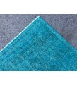 5x9 blue kitchen rug, Handmade Teal Blue rug ,Turkish rug, 5'4 X 8'10 living room rug