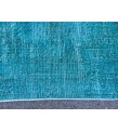 5x9 blue kitchen rug, Handmade Teal Blue rug ,Turkish rug, 5'4 X 8'10 living room rug