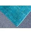 5x9 blue kitchen rug, Handmade Teal Blue rug ,Turkish rug, 5'4 X 8'10 living room rug
