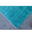 5x9 blue kitchen rug, Handmade Teal Blue rug ,Turkish rug, 5'4 X 8'10 living room rug
