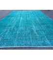 5x9 blue kitchen rug, Handmade Teal Blue rug ,Turkish rug, 5'4 X 8'10 living room rug