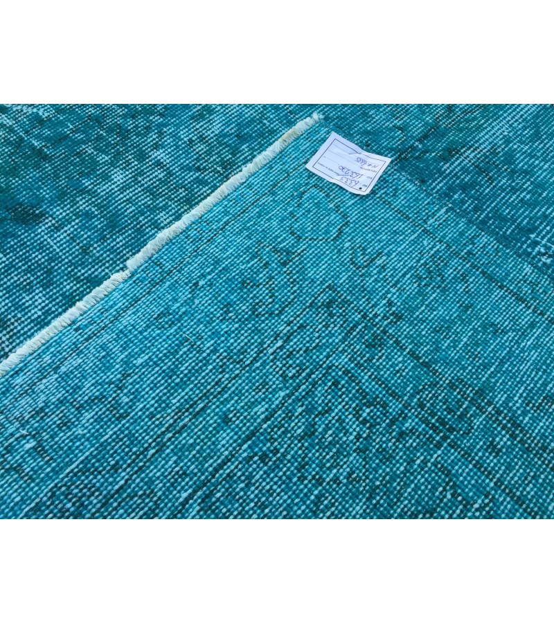 5x9 blue kitchen rug, Handmade Teal Blue rug ,Turkish rug, 5'4 X 8'10 living room rug