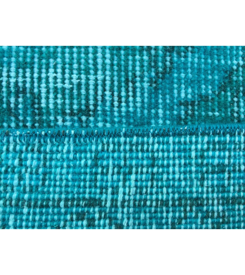 5x9 blue kitchen rug, Handmade Teal Blue rug ,Turkish rug, 5'4 X 8'10 living room rug