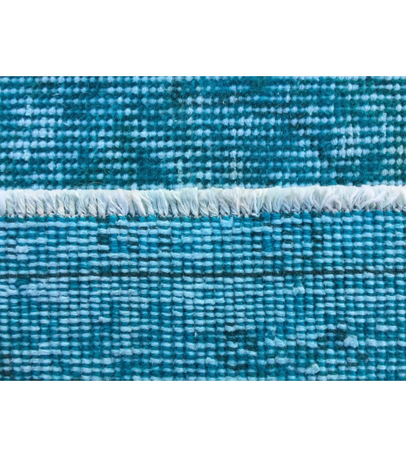 5x9 blue kitchen rug, Handmade Teal Blue rug ,Turkish rug, 5'4 X 8'10 living room rug