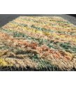 7x11 rainbow shaggy rug , Turkish Tulu rug , 6'7 X 10'8 handmade decor rug 