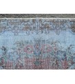 6x9 Turkish rug, Oriental rug, Handmade rug , 6' X 9'5 red blue living room rug