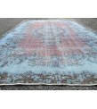 6x9 Turkish rug, Oriental rug, Handmade rug , 6' X 9'5 red blue living room rug