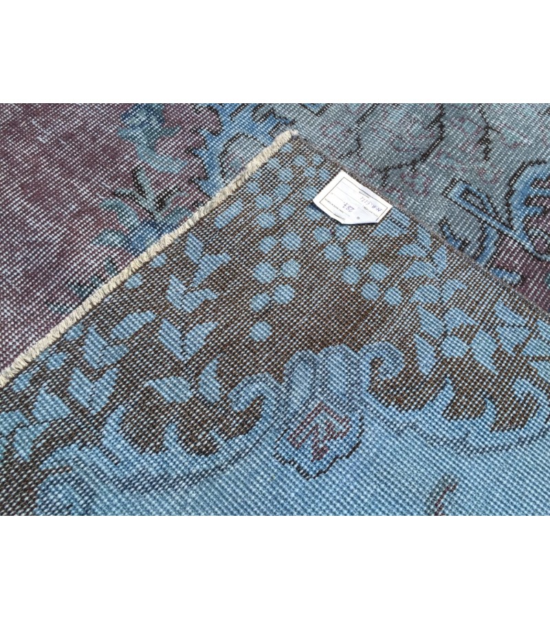 6x9 Turkish rug, Oriental rug, Handmade rug , 6' X 9'5 red blue living room rug