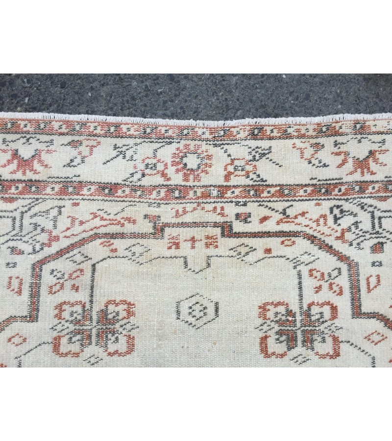 5x10 geometric dining room rug, rug for living room , Turkish rug, 5'4 X 9'10 Handmade rug ,distressed rug