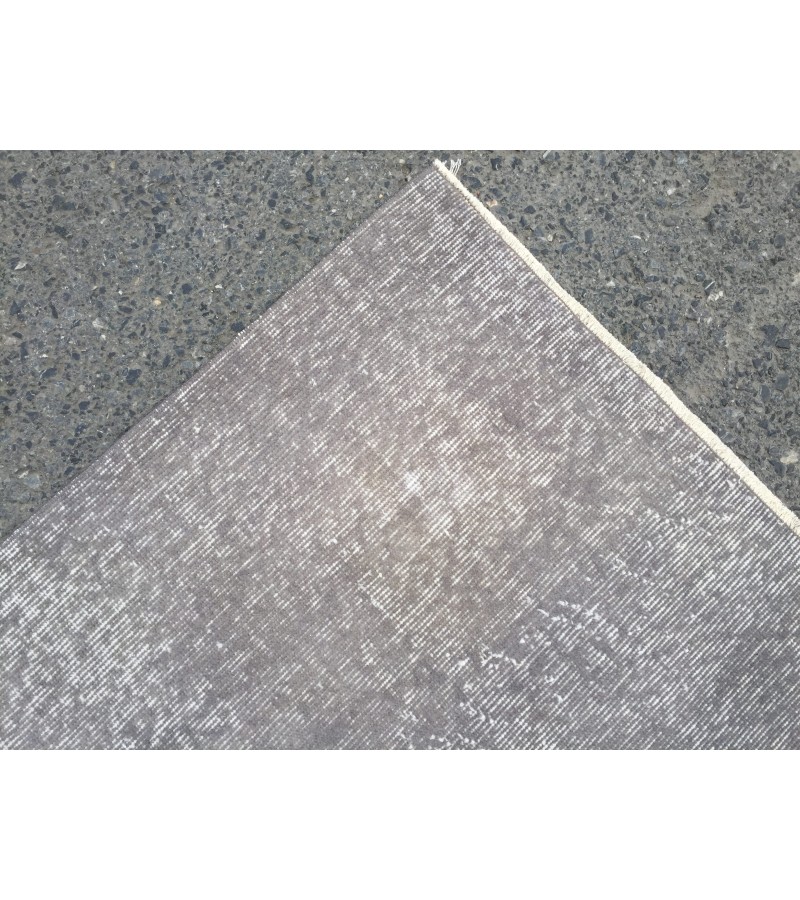 7x10 simple pattern rug, Turkish Vintage rug, grey rug, 6'9 X 9'9 Handmade rug, Home decor rug