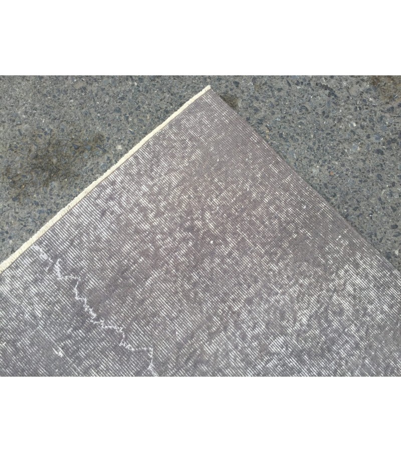 7x10 simple pattern rug, Turkish Vintage rug, grey rug, 6'9 X 9'9 Handmade rug, Home decor rug