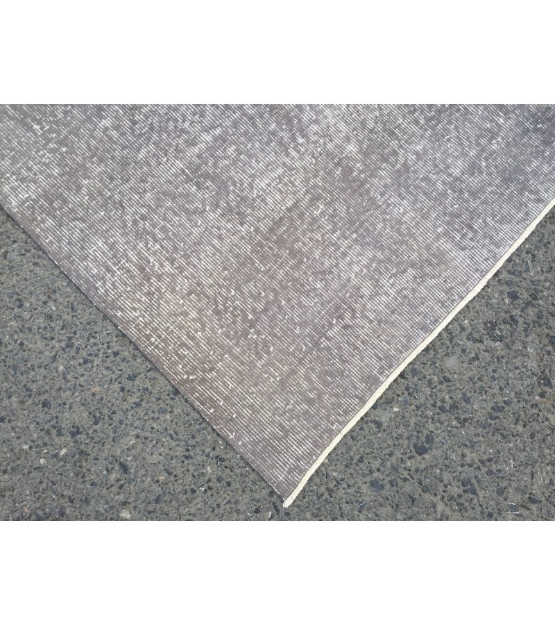 7x10 simple pattern rug, Turkish Vintage rug, grey rug, 6'9 X 9'9 Handmade rug, Home decor rug