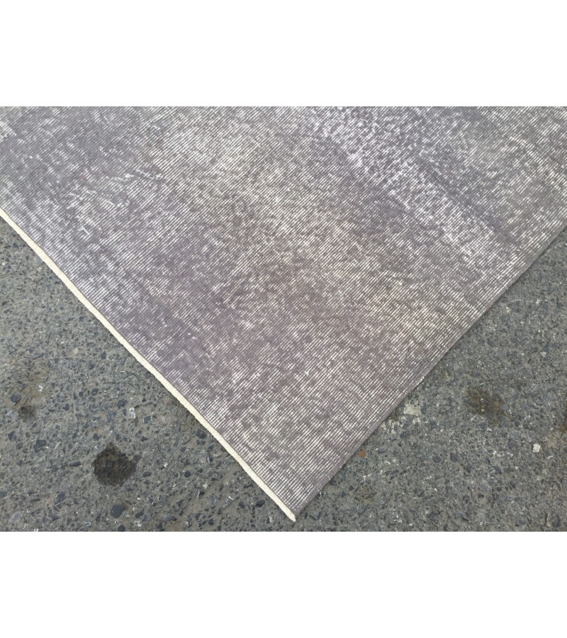 7x10 simple pattern rug, Turkish Vintage rug, grey rug, 6'9 X 9'9 Handmade rug, Home decor rug