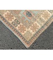 5x8 retro bedroom rug, pastel red beige blue rug, geometric rug, kitchen rug, 4'10 X 7'7 Handmade rug