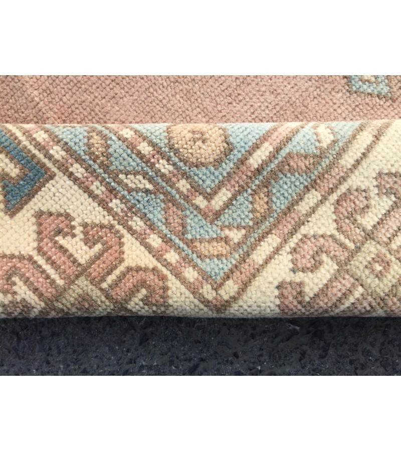 5x8 retro bedroom rug, pastel red beige blue rug, geometric rug, kitchen rug, 4'10 X 7'7 Handmade rug