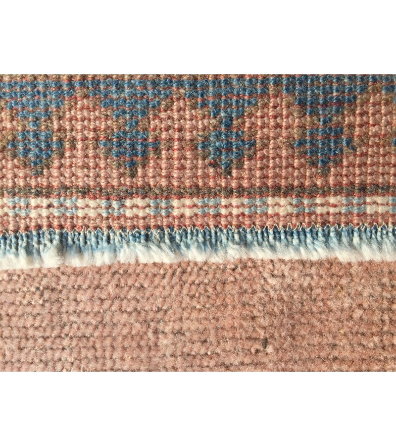 5x8 retro bedroom rug, pastel red beige blue rug, geometric rug, kitchen rug, 4'10 X 7'7 Handmade rug