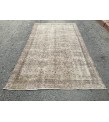 5x9 vintage area rug, retro kitchen rug, grey dining room rug, rug for living room, 5'4 X 9'2 wool rug