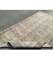 5x9 vintage area rug, retro kitchen rug, grey dining room rug, rug for living room, 5'4 X 9'2 wool rug